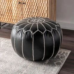 Deals 🎁 nuLOOM Classic Moroccan Faux Leather Filled Ottoman Pouf 🎉 -nuLOOM Boutique 05f908cb9a0f4236b4f79e66daaa31ec 1080x