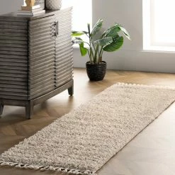 Best Sale 🔥 nuLOOM Neva Cozy Plush Shag With Tassels Area Rug 🔥