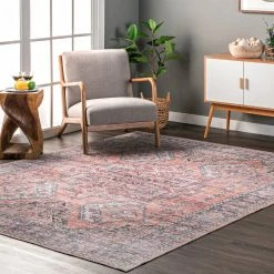 Promo ๐ nuLOOM Maple Machine Washable Floral Medallion Area Rug ๐