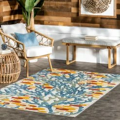 Budget 🎉 nuLOOM Lidia Nautical Coral Indoor/Outdoor Area Rug 🥰