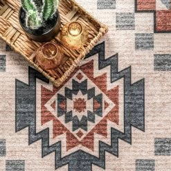 Hot Sale 😍 nuLOOM Leighton Machine Washable Southwestern Medallion Area Rug 💯 -nuLOOM Boutique 356eb9fb0a1741f4b6de5ae0f256361f f2e081e1 ef45 4526 bde2 cff4dc78288b 1080x
