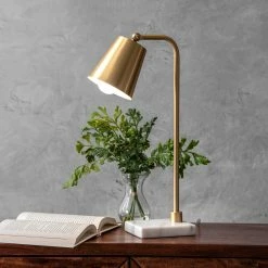 Best Sale ✔️ nuLOOM Lincoln 31" Brass & Marble Table Lamp 🌟