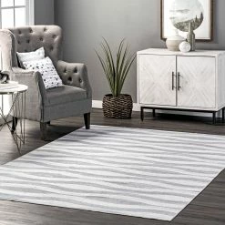 Budget ๐ nuLOOM Kami Abstract Curves Machine Washable Area Rug ๐