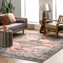 Top 10 🎉 nuLOOM Gracie Machine Washable Distressed Medallion Area Rug 💯