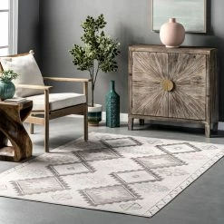 Hot Sale 🎉 nuLOOM Misha Southwestern Diamond Machine Washable Area Rug ❤️