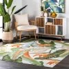 Deals ⌛ nuLOOM Nevaya Machine Washable Floral Leaves Area Rug 👏