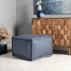 Budget ๐ nuLOOM Amalfi Aztec Print Indoor/Outdoor Filled Ottoman Pouf ๐คฉ