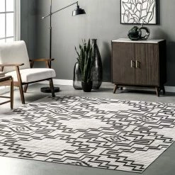 Best Pirce ❤️ nuLOOM Tashia Modern Geometric Machine Washable Area Rug 🎁