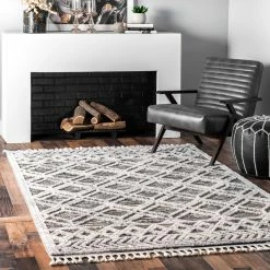 Outlet 🎉 nuLOOM Ansley Soft Lattice Textured Tassel Area Rug 🥰 -nuLOOM Boutique 8b146e3b5fbe48bf903501fbcd874332 1080x