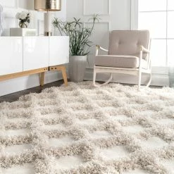 Wholesale 😀 nuLOOM Francene Diamond Trellis Shaggy Area Rug 🥰