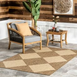Best Pirce 😍 nuLOOM Loretta Transitional Diamond Indoor/Outdoor Area Rug ⌛