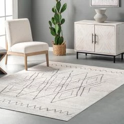 Best deal 🎉 nuLOOM Miriam Machine Washable Geometric Diamond Area Rug ✨