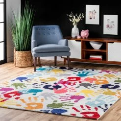 Flash Sale 👍 nuLOOM Pinkie Handprint Area Rug ✨