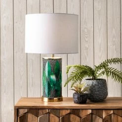 Budget 🥰 nuLOOM Kodiak 21" Glass Table Lamp 😍