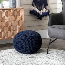 Buy 🥰 nuLOOM Ling Round Knit Filled Ottoman Pouf 🎁 -nuLOOM Boutique b7f208ce4f084932980eeeda6a72c3e0 1080x