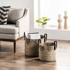 Budget 🧨 NuLOOM Venita Handwoven Seagrass Baskets (2-piece set) 😉