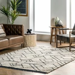 Wholesale 🔥 nuLOOM Carlina Modern Geometric Soft Shag Fringe Area Rug 🧨