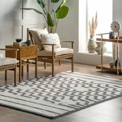 Promo 😍 nuLOOM Myra Machine Washable Wool Geometric Area Rug ✨