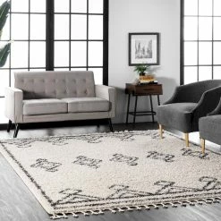 Best deal 🛒 nuLOOM Mackie Moroccan Diamond Tassel Area Rug ✨